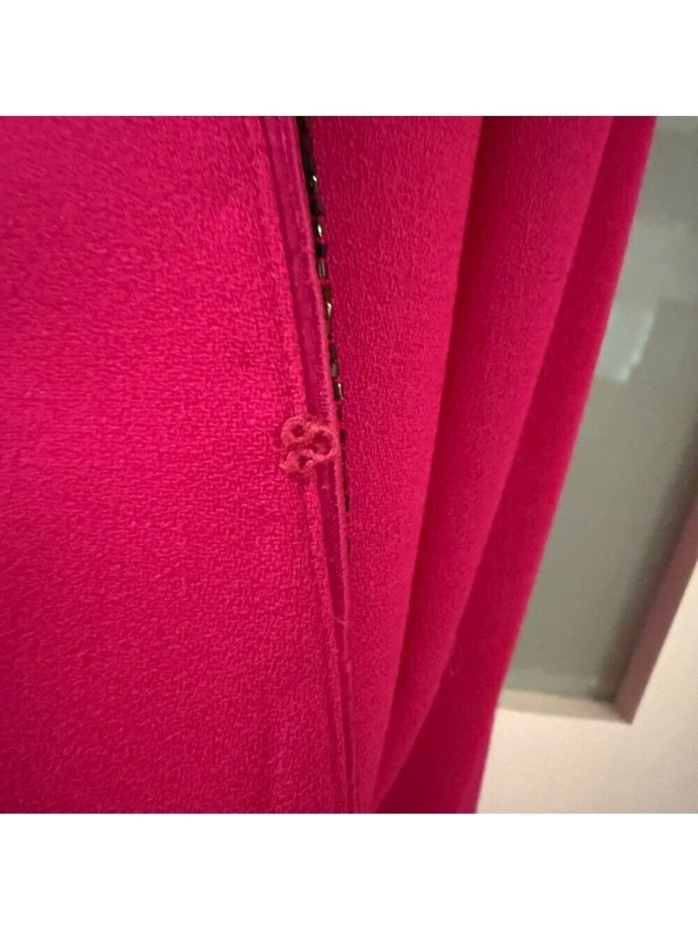 OLEG CASSINNI by Black Tie II Hot Pink wool beaded jacket. Size 16 - Picture 8 of 9